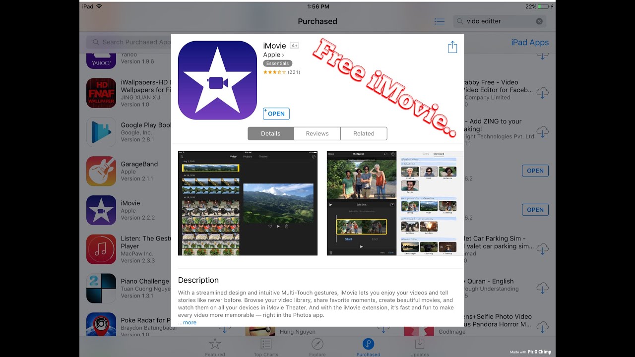 Iphone imovie app free download